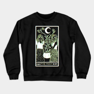 Midnight Margarita Moon - tarot card 3D effect Crewneck Sweatshirt